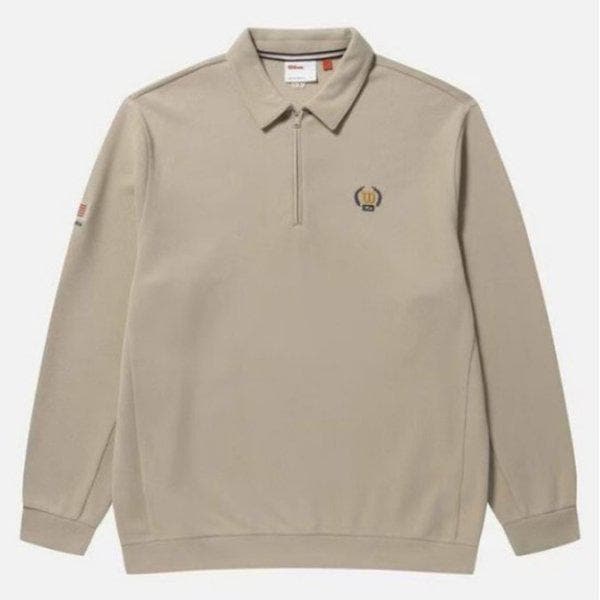 長袖Tシャツ JQS W243001GHT91-CRM カラー型ハーフジップスウェットシャツ