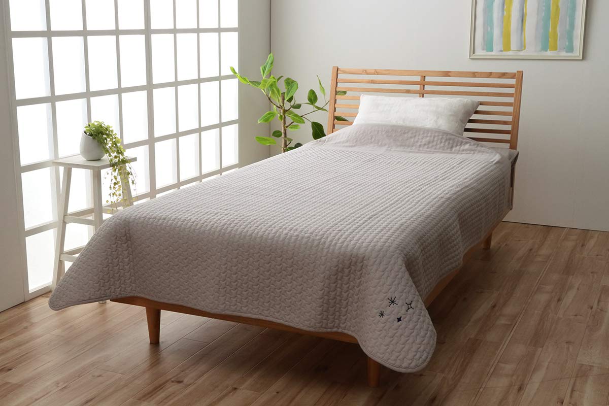 イケヒコ 寝具 肌掛け布団 掛布団 綿 100% イブル 洗える ギフト グレー シングル 約140×190cm カルム #9845547