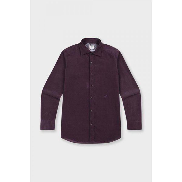 AK平沢店シャツ コーデュロイ カジュアル スリムフィット 南방 バイオレット