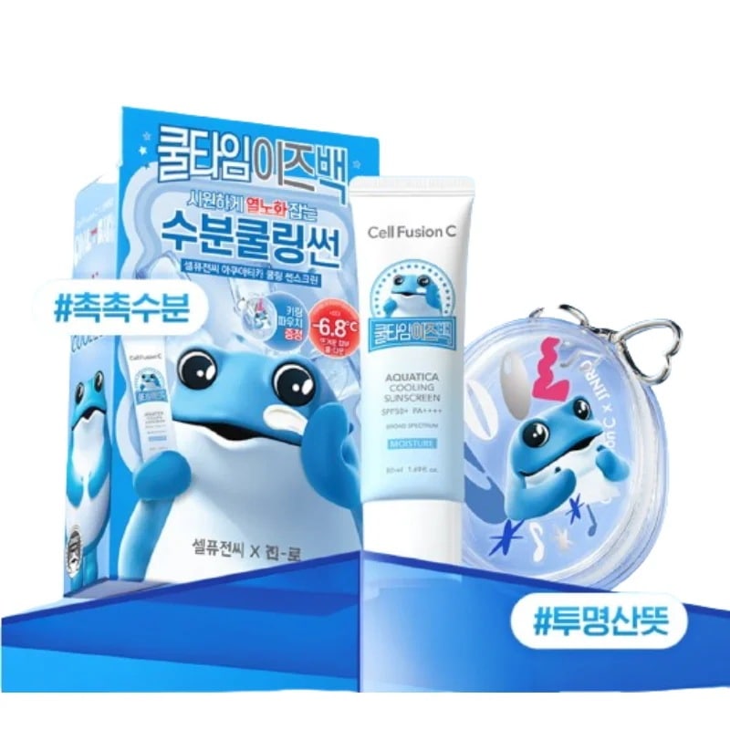 [25SS/新作](+ステッカー ポーチ キーリング贈呈)アクアティカ クーリング サンスクリーン 50ml 企画セット SPF50+ PA++++ #チンロ コラボ