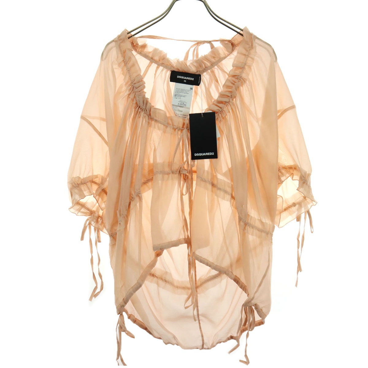 未使用 イタリア製 半袖 チュニック 36 ピンク系 レディース 古着 7,428円