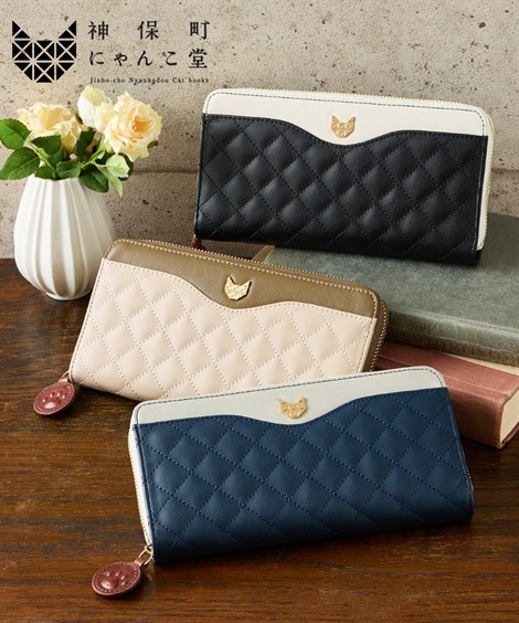 長財布 にゃんこ堂 ラウンドファスナー長財布