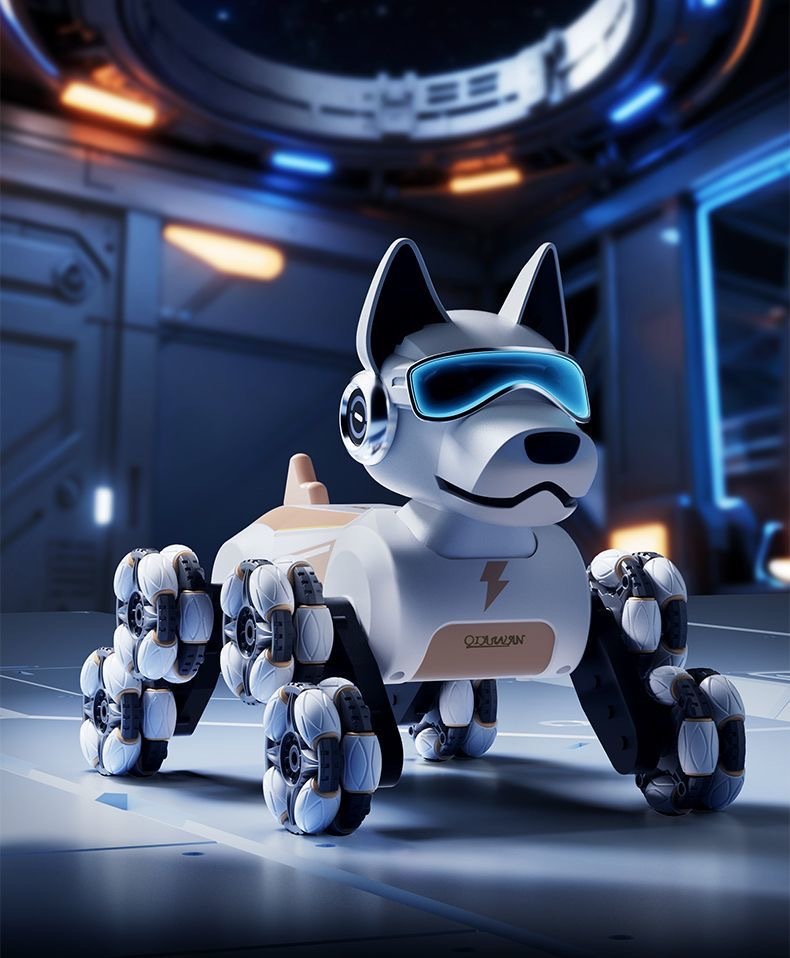 AI 知能特技ロボット 犬 男の子おもちゃ 電動ジェスチャー遠隔制御ロボット 誕生日プレゼント
