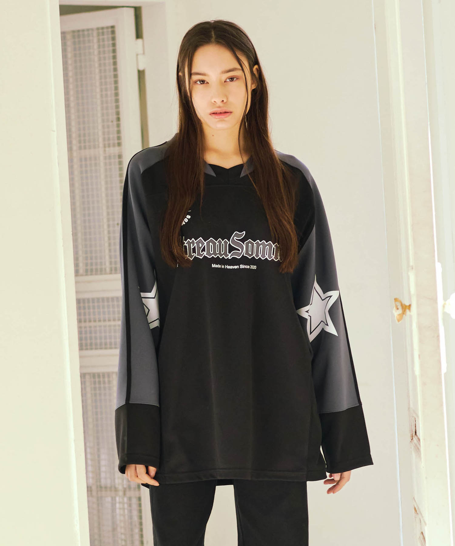 エスリート ロゴ フットボール トップ(ブラック)