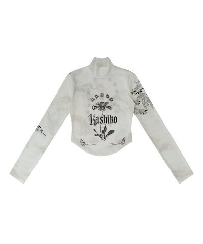 トップス Kashiko ink Painting Top Qoo10] KASHIKO 【KASHIKO】 INK PAINTI : レディース服