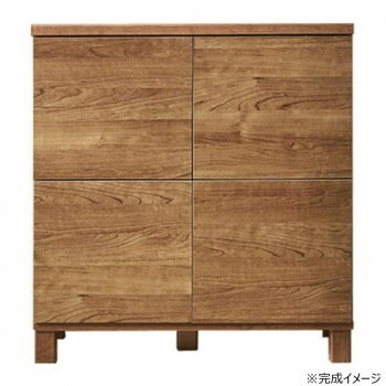 日本製組立家具 リビングボード 収納キャビネット CO-NC-8075CB ライトブラウン