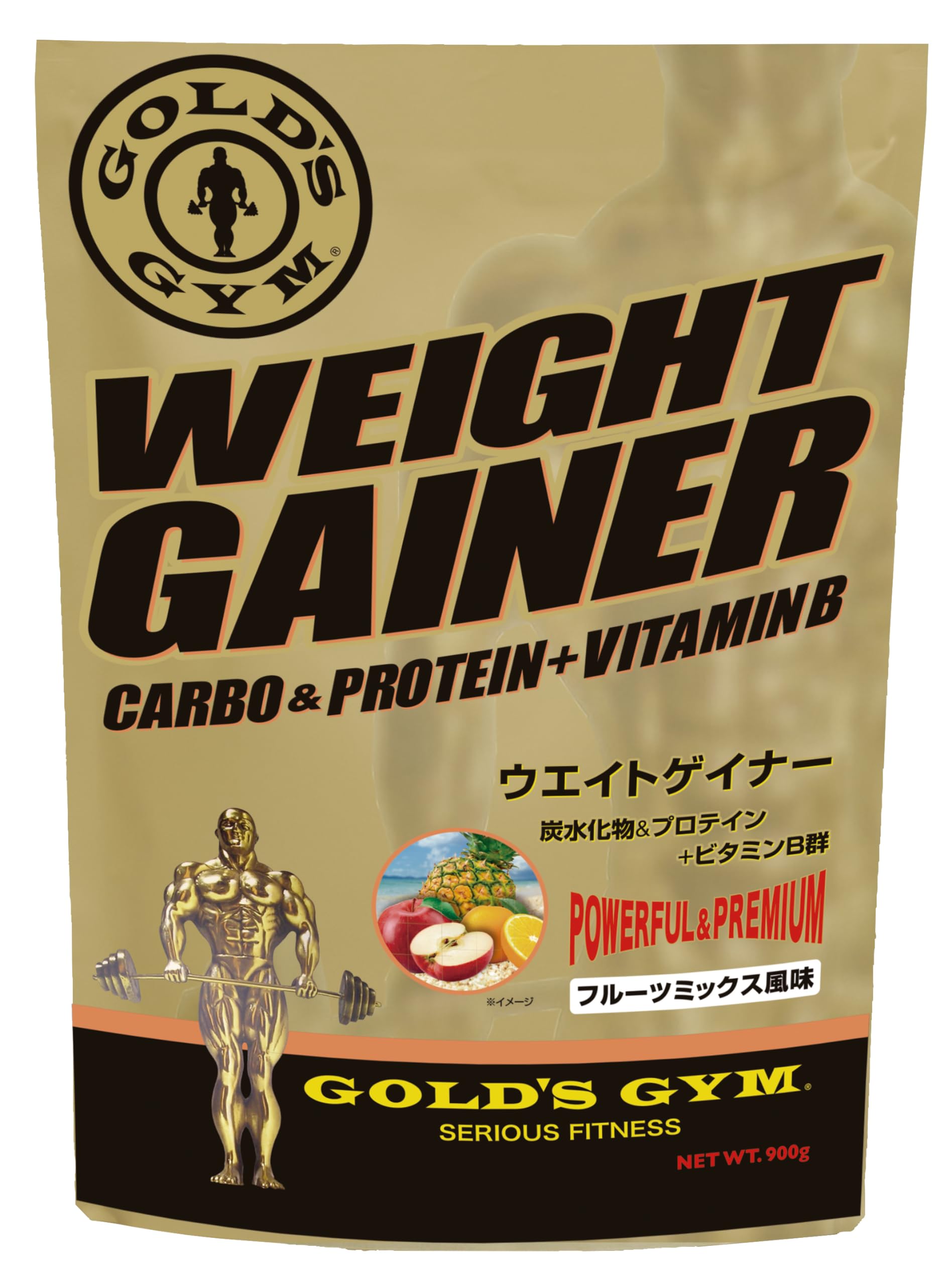 ゴールドジム(GOLDS GYM) ウエイトゲイナー フルーツミックス風味 900g