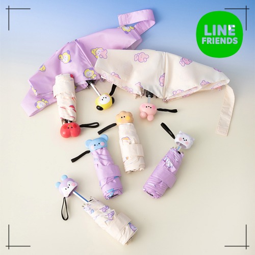 BT21 ミニニ 折り畳み傘 雨具 レイングッズ 韓国キャラクター 韓国人気