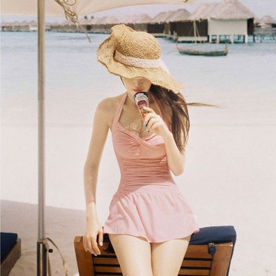 ワンピース水着 水着 ワンピース水着 ワンピース ホルターネック ハイウエスト シャーリング かわいい 大人可愛い きれいめ シンプル カジュアル ナチュラル 華やか 大人 大人っぽい おしゃれ