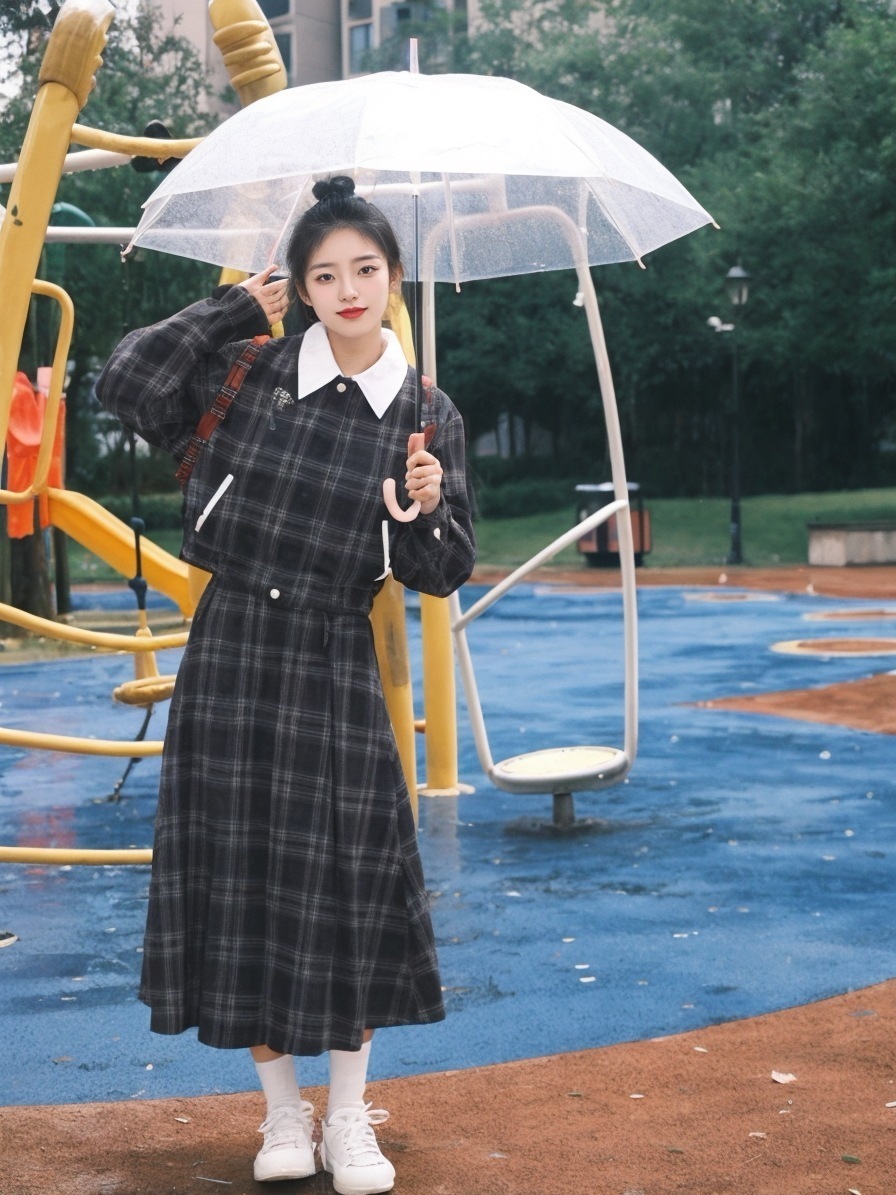 【2枚購入で200円 OFF！急速出荷】カレッジスタイルラペルチェック柄ジャケットレディース秋冬ハイウエストプリーツスカートミディ丈スカートツーピーススーツ 4,783円