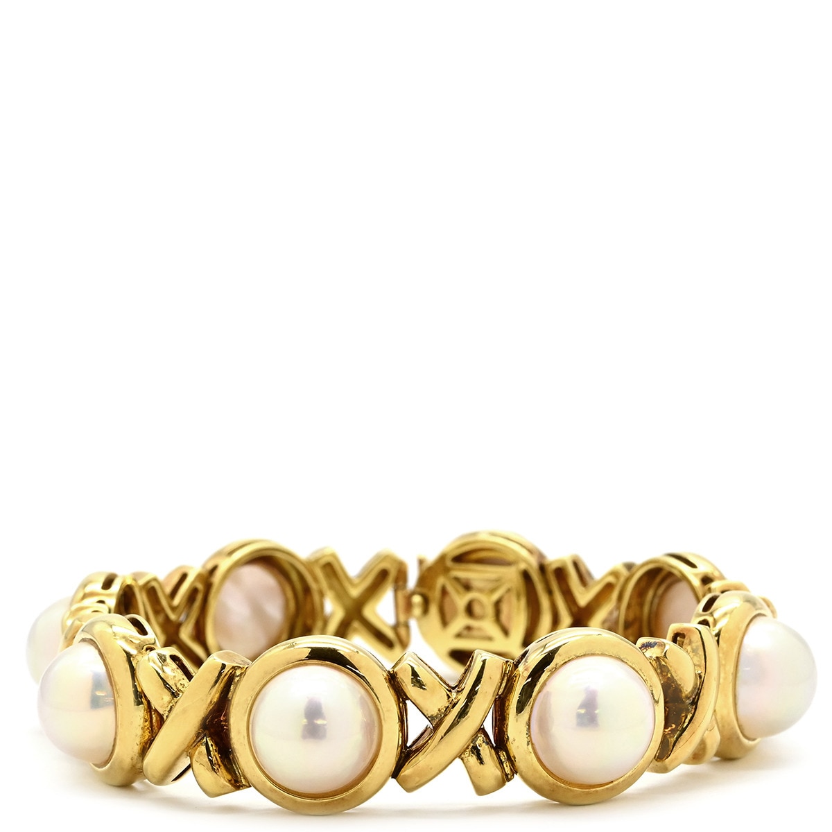 ティファニー Tiffany & Co ブレスレット パール ブレスレット K18YG パールホワイトXイエローゴールド パロマピカソ Tiffany&Co. AU750 【中古】