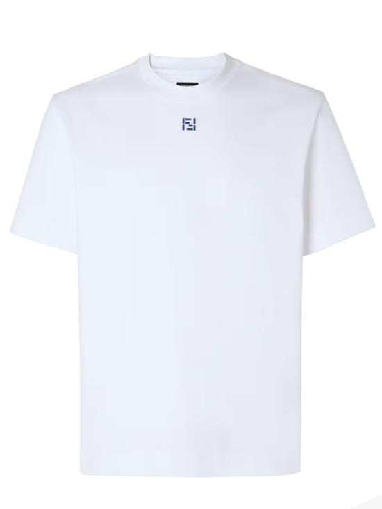FENDI Men T-Shirts FY0936AY0H F0QA0 Bianco