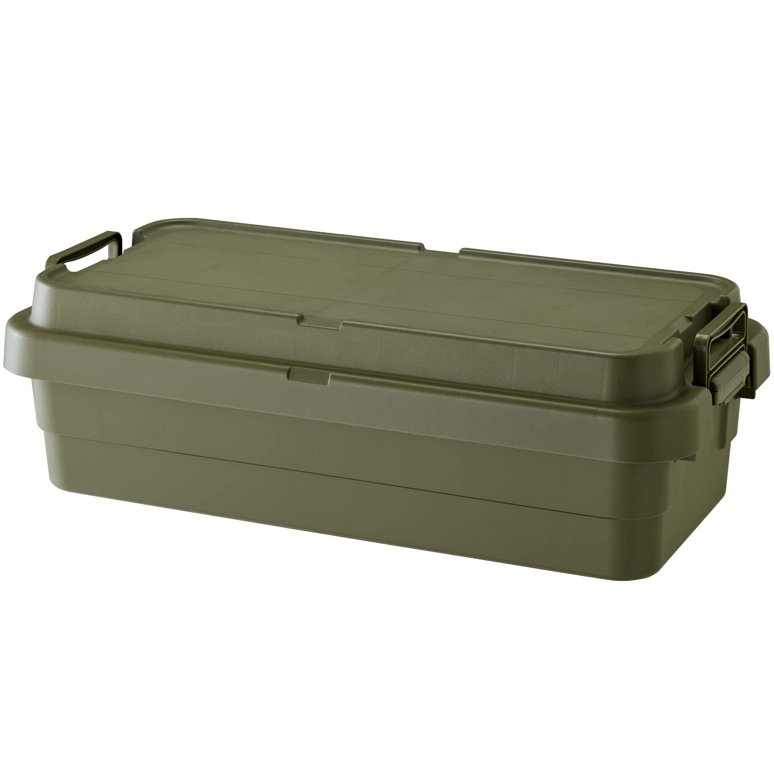 即日発送 リス(RISU) 収納ボックス トランクカーゴ 40L グリーン 日本製 TC-70S LOW コンテナ ボックス スタッキングロータイプ屋外収納 キャンプ 防水 GHON155