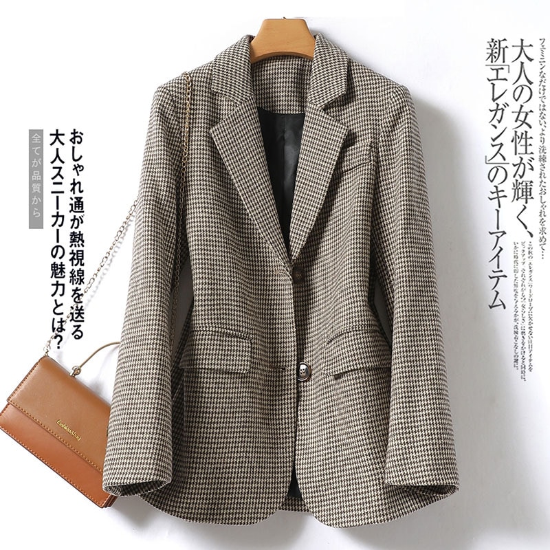 テーラードジャケット レディース コート アウター 薄手 長袖ライトアウター 羽織り 袖スリット 裏地 グレンチェック柄 お洒落 可愛い カジュアル シンプル フォーマル 普段使い 春 秋