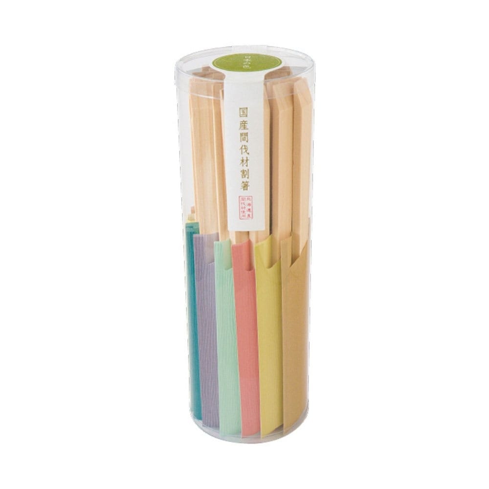 溝端紙工印刷　筒入り割箸　日本の色　25膳×20個（500膳）【メーカー直送・代引き不可・時間指定不可・沖縄離島不可】