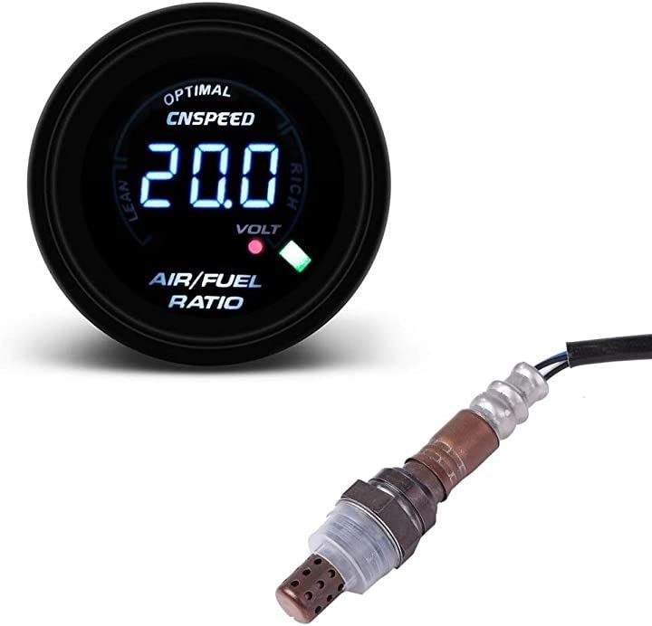 Avan Knight 12V デジタル オート ゲージ 広域帯 空燃比計 52mm 追加 メーター O2センサー AIR/FUEL KRB177(メーターO2センサー セット)