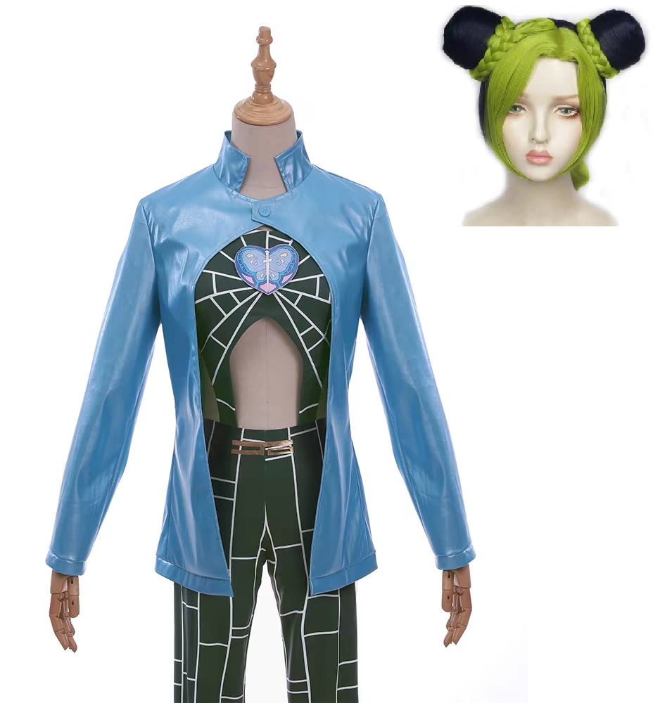 空条徐倫 ジョジョの奇妙な冒険 コスプレ衣装 全セット 高級 ウィッグ付き お盆 プレゼント 祭り P726