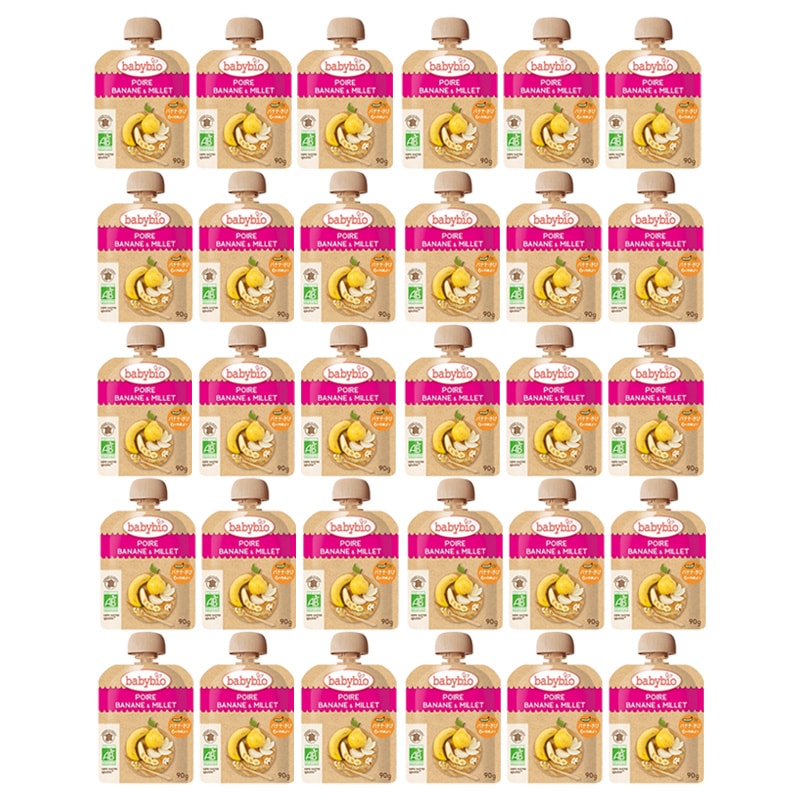ベビースムージー 洋なし ・ バナナ ・ きび 90g 30食セット オーガニック 無添加 赤ちゃん 6ヶ月頃から 離乳食 おやつ フルーツ 野菜