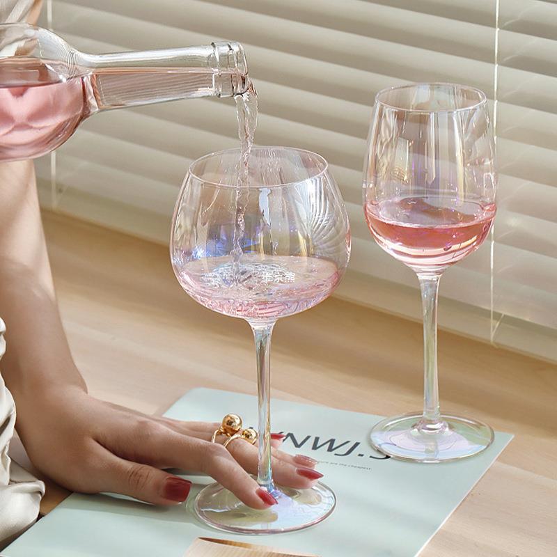 赤ワイングラスハイターinsシャンパングラスセット白ワイングラスクリスタルレインボーグラスペア