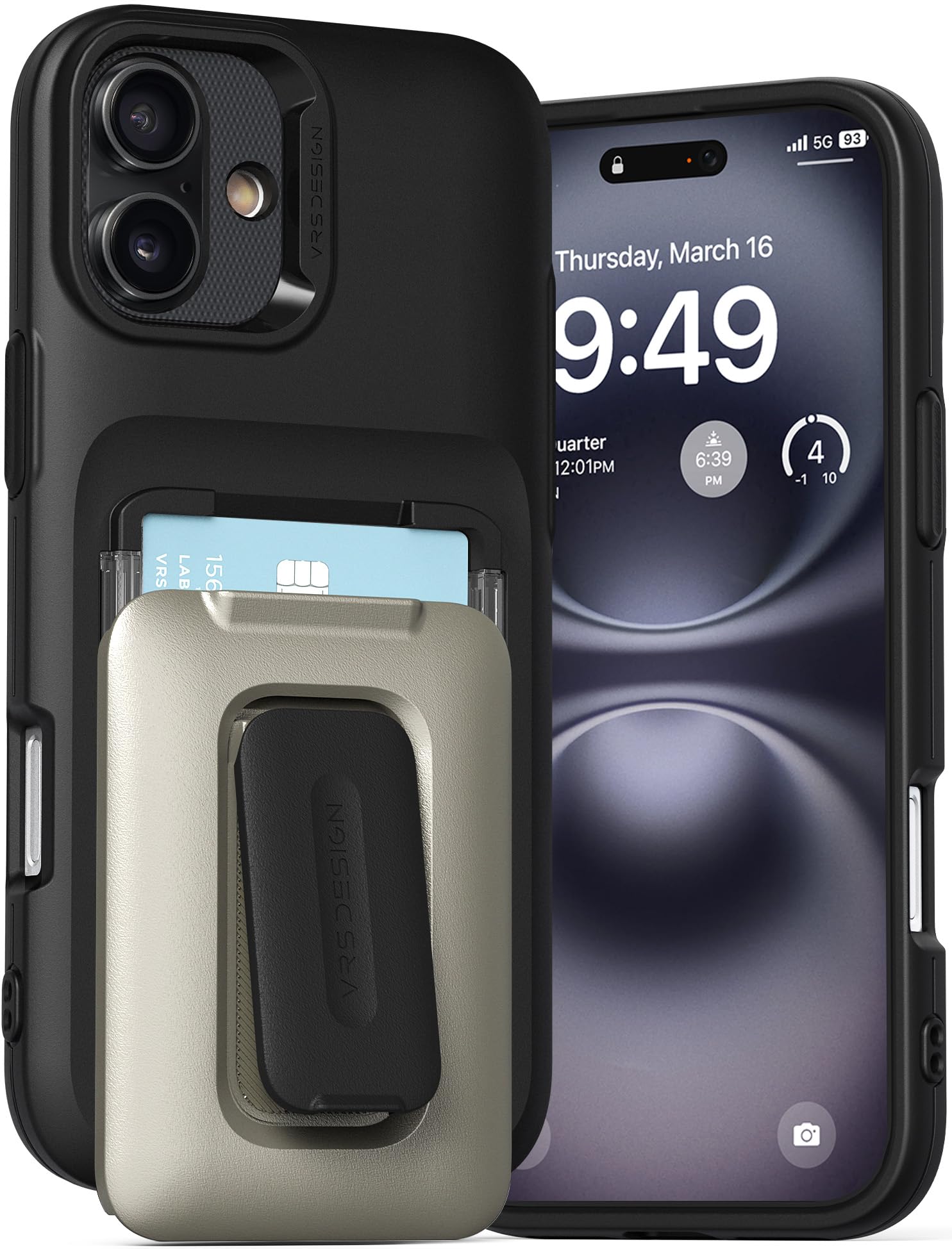 【VRS】 iPhone 16 Plus 対応 ケース 耐衝撃 カード 収納 スタンド スマホケース ストラップホール 付 携帯ケース [ iPhone16Plus アイフォン 16 プラス 対応 ]