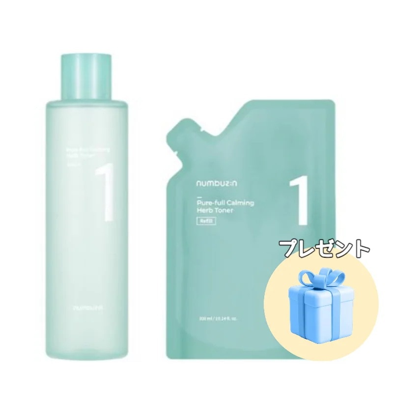1番 薬草たっぷり93％鎮静トナー, 300ml(+詰め替え 300ml)