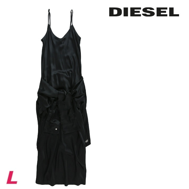 キャミソールワンピースドレス レディース D-GAIAL フェイクシャツディテール シルク混 die-l-t-f8-3fa