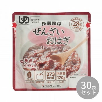 アルファー食品 ぜんざいおはぎRT 170g x30袋 15156227