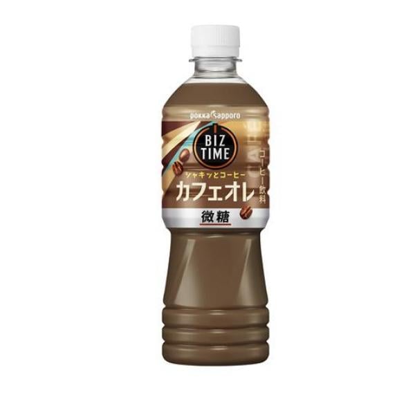 ポッカサッポロ ビズタイム カフェオレ 525mL (×24本入)