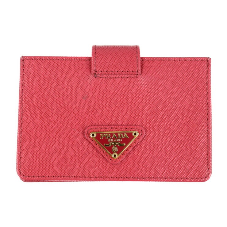てなグッズや 美品 PRADA プラダ カードケース 1M1211 サフィアーノレザー PEONIA ピンク系本物 名刺入れ・カードケース てなグッズや 美品 PRADA プラダ カードケース 1M1211 サフィアーノレザー PEONIA ピンク系本物 名刺入れ・カードケース