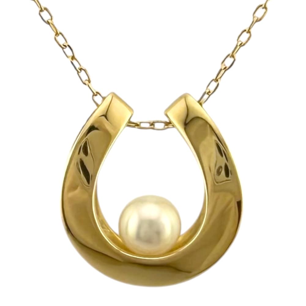 ミキモト ネックレス 18金 K18イエローゴールド パール MIKIMOTO 中古 美品