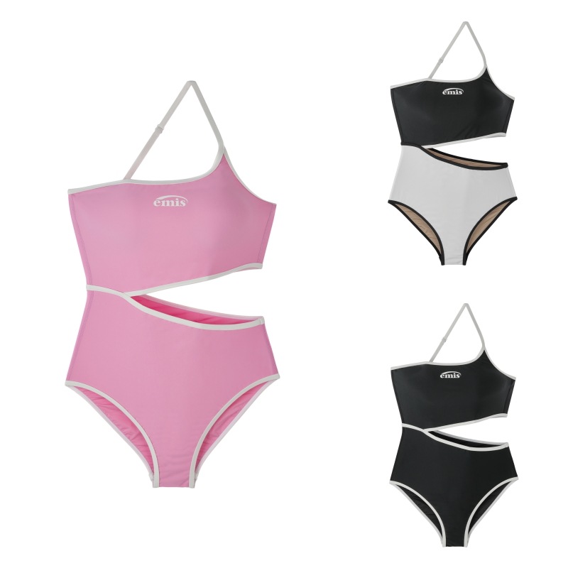 【EMIS】 LOGO CUT-OUT SWIMSUIT : 3COLORS