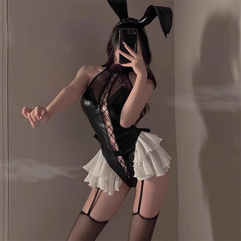 限定即完売！正規品コスプレ せいふくコスプレ せいふくバニーガール連体服漆皮コスプレうさぎ衣装衣装セット 4,604円