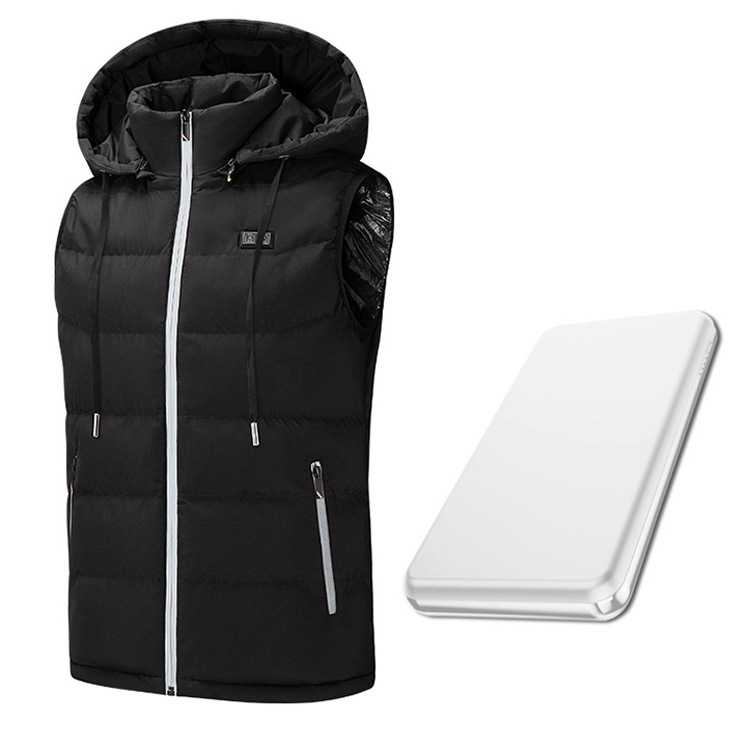 ヒーターベスト ヒートベスト バッテリー付き フード付き 電熱ベスト 大きいサイズ アウトドア 防寒