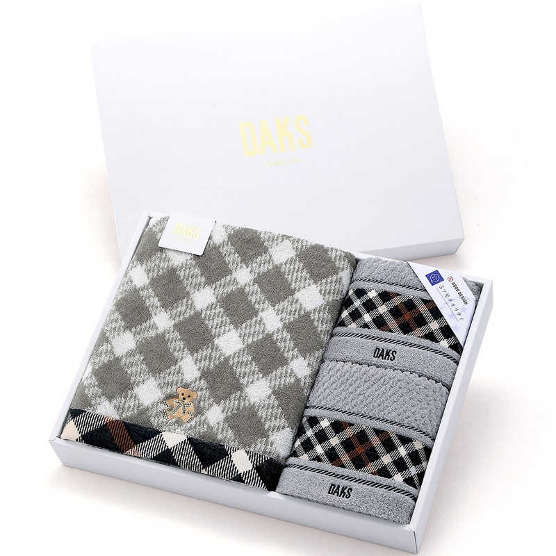 タオル美術館　ブラックハウスチェックベア ウォッシュタオル フェイスタオル バスタオル ブラック DAKS