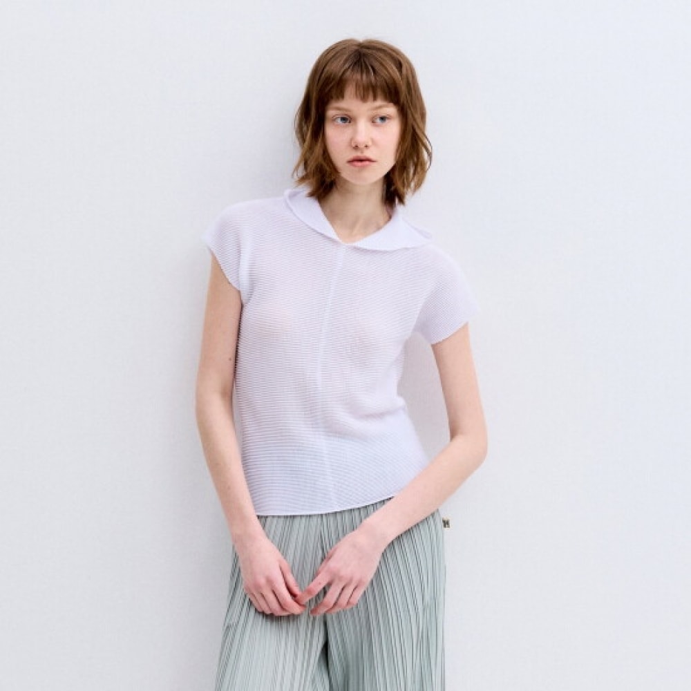 ラフリ スクエア プリーツ フーディ Tシャツ_LPTSS026009