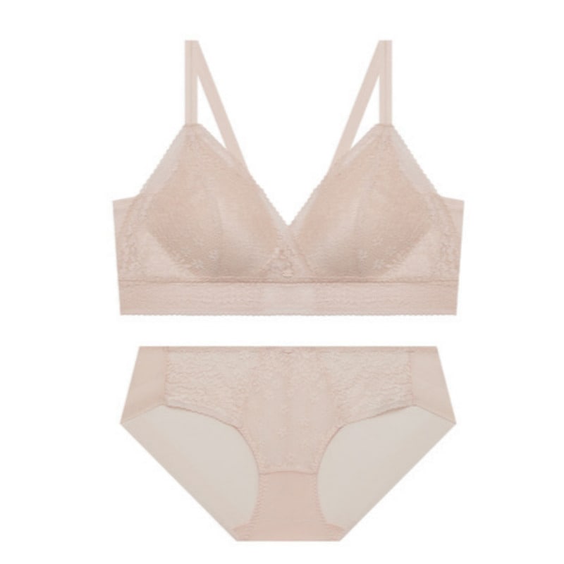 ナチュラル ボリューム レース ブラ パンツ セット - スキン M 100 8,873円