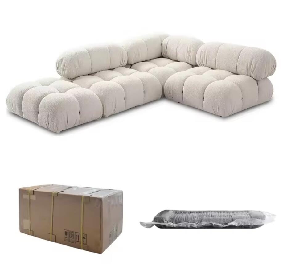 圧縮可能なモジュラー・ソファー　モダンなモジュラーソファリビングルーム家具圧縮ソファ　全スポンジ圧縮ソファー