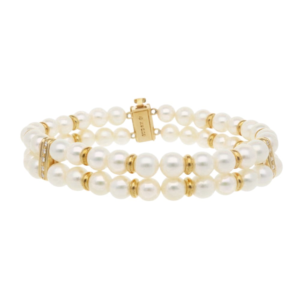 タサキ ブレスレット 18金 K18イエローゴールド パール TASAKI 中古 美品