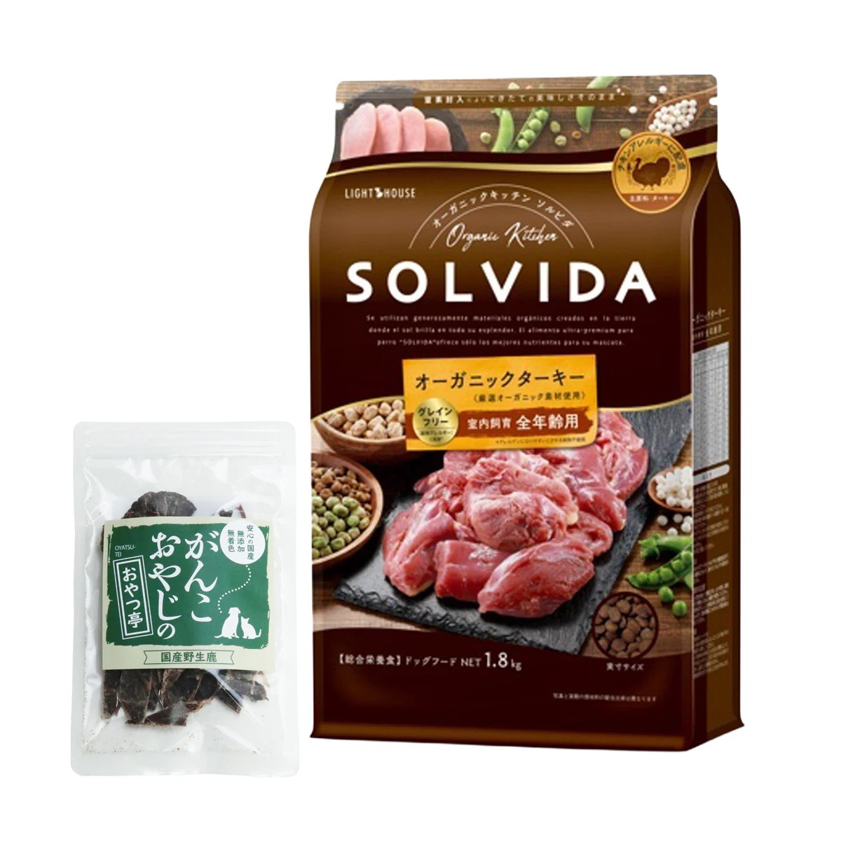 グレインフリー ターキー 室内飼育全年齢用 1.8kg【国産鹿肉ジャーキー付き(お試しサイズ)】