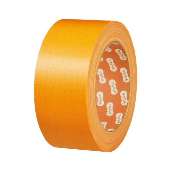 (まとめ) TANOSEE 布テープ（カラー） 50mm×25m 黄 1巻 (×30セット)接着・補修用品