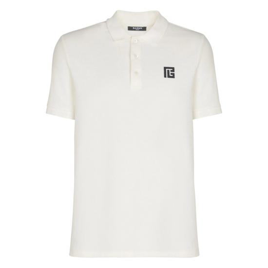 BALMAIN Men Polo Shirts GH1GB085 BC87 GAB WHITE