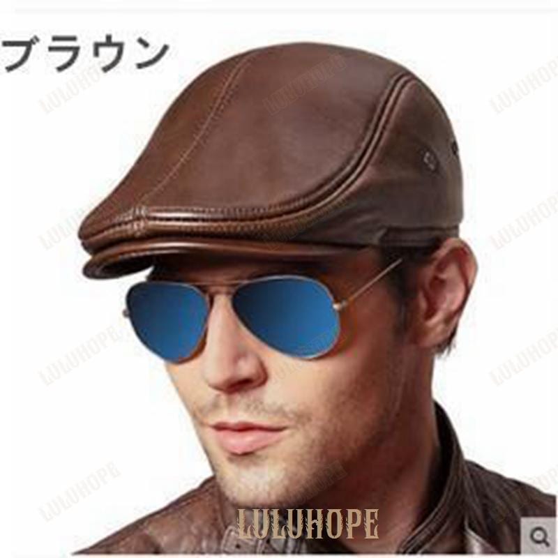 皮帽子 メンズハンチング メンズ帽子　ハンチング耳あて付き　ファッション 無地 秋新作 イギリス風　防寒 あったかい アウトドア 防水 冬 新作