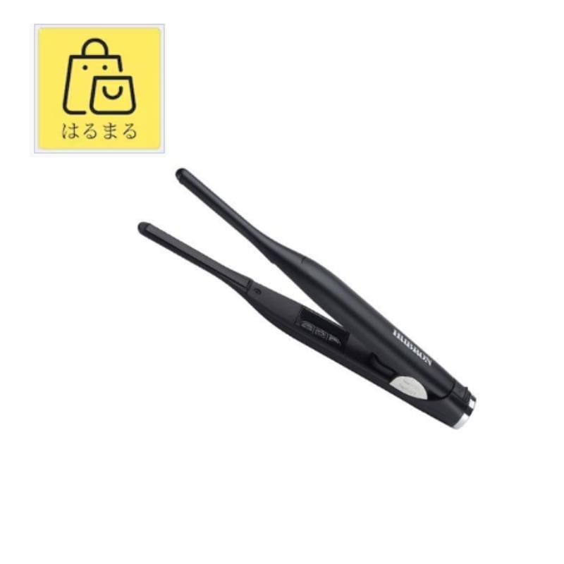 根元 ボリューム スリム ヘアアイロン ブラック