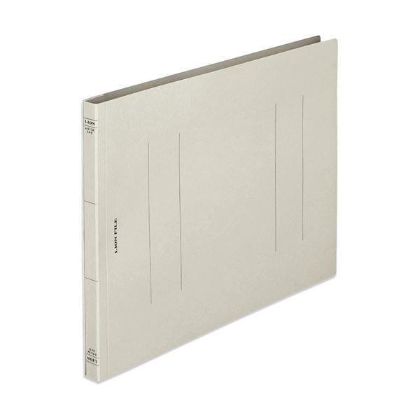 （まとめ）ライオン事務器 フラットファイル(環境)樹脂押え具 A4ヨコ 150枚収容 背幅18mm グレー A-513KA4E 1セット(10冊) (×10セット)