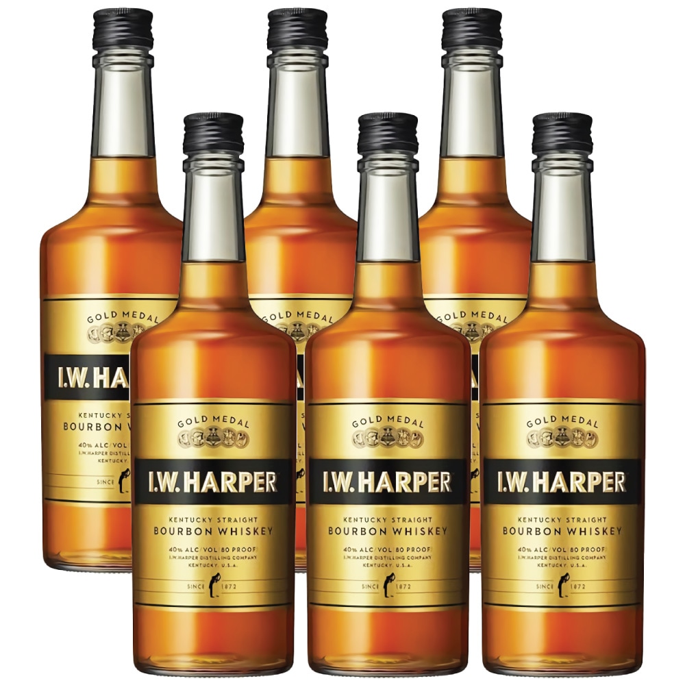 I.W.ハーパー ゴールドメダル 700ml 6本セット バーボンウイスキー 11,309円