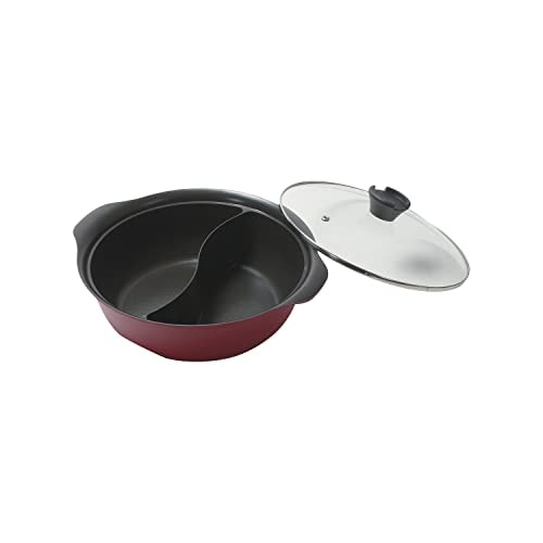 パール金属 焼付け塗装 卓上鍋 二食鍋 火鍋 26cm ガラス蓋付 ふっ素加工 IH対応 ステイドリーム HB-6587 6,012円