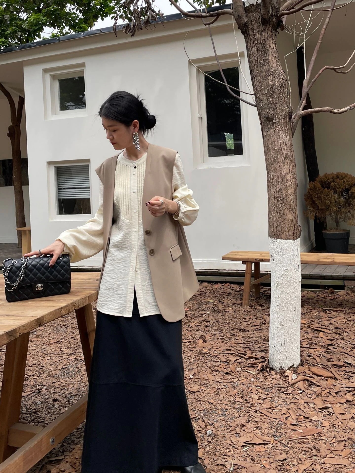 春と秋の新デザインカジュアルベスト韓国版ゆったり通勤カーディガンジャケット