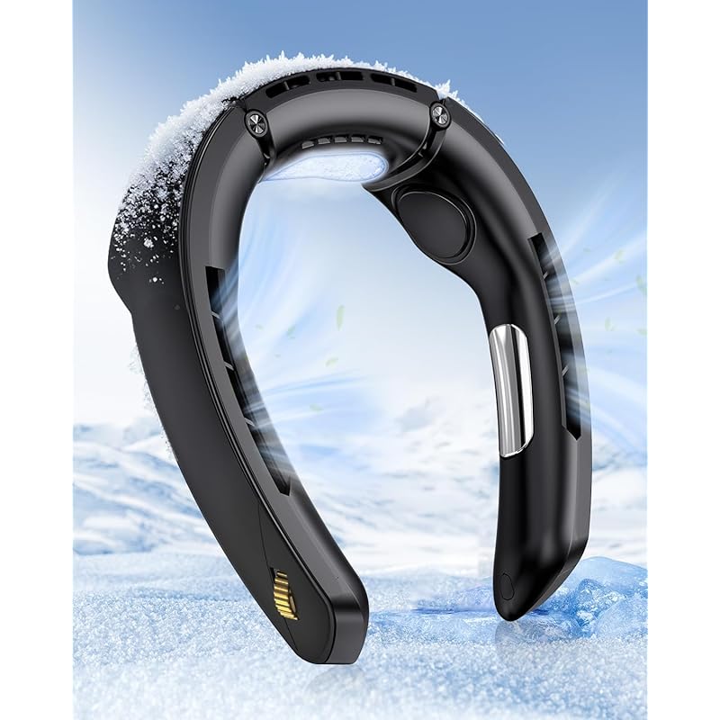 即納：ネッククーラー ペルチェ 首掛け扇風機 ネッククーラー 冷却プレート 首掛けクーラー ネックファン 100段階風量調節 4000mAh大容量 16時間連続使用 扇風機 羽なし 急速充電 熱中症対