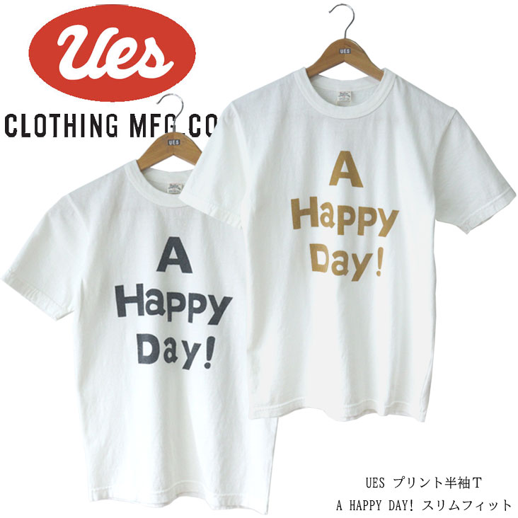 プリント半袖Ｔ A HAPPY DAY! スリムフィット 651902