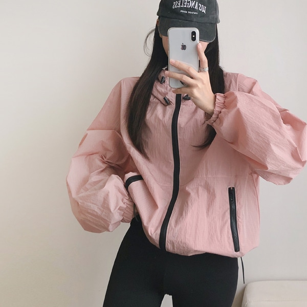 韓国ファッション 男女共用 ゴアテックス フード ウインドブレーカー